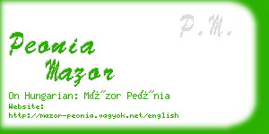 peonia mazor business card